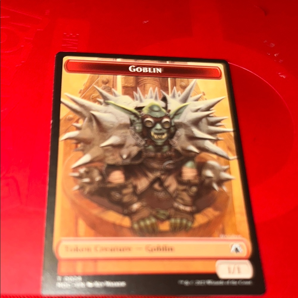 Magic: The Gathering Goblin Card - Red and Brown